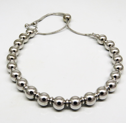 pulsera bolitas 6 mm, cierre ajustable
