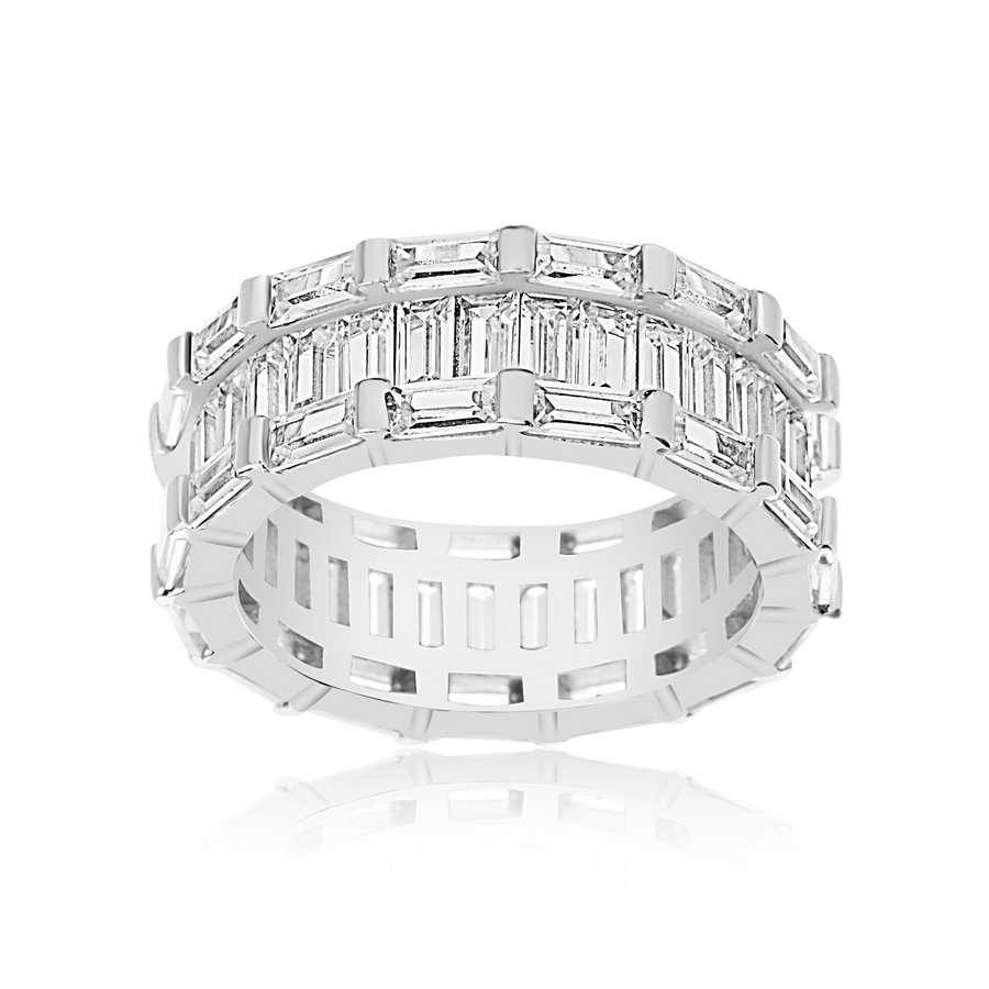 anillo sin fin baguete