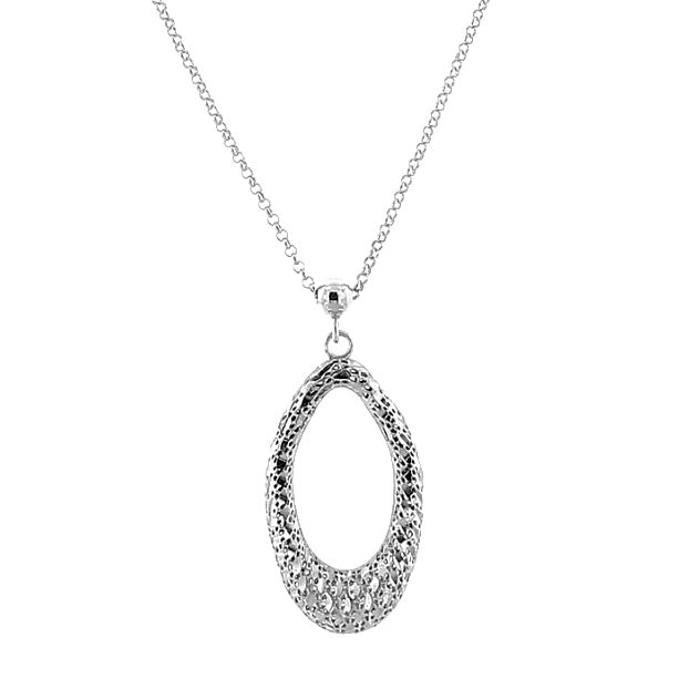 Conjunto cadena y dije oval tipo guchi pave