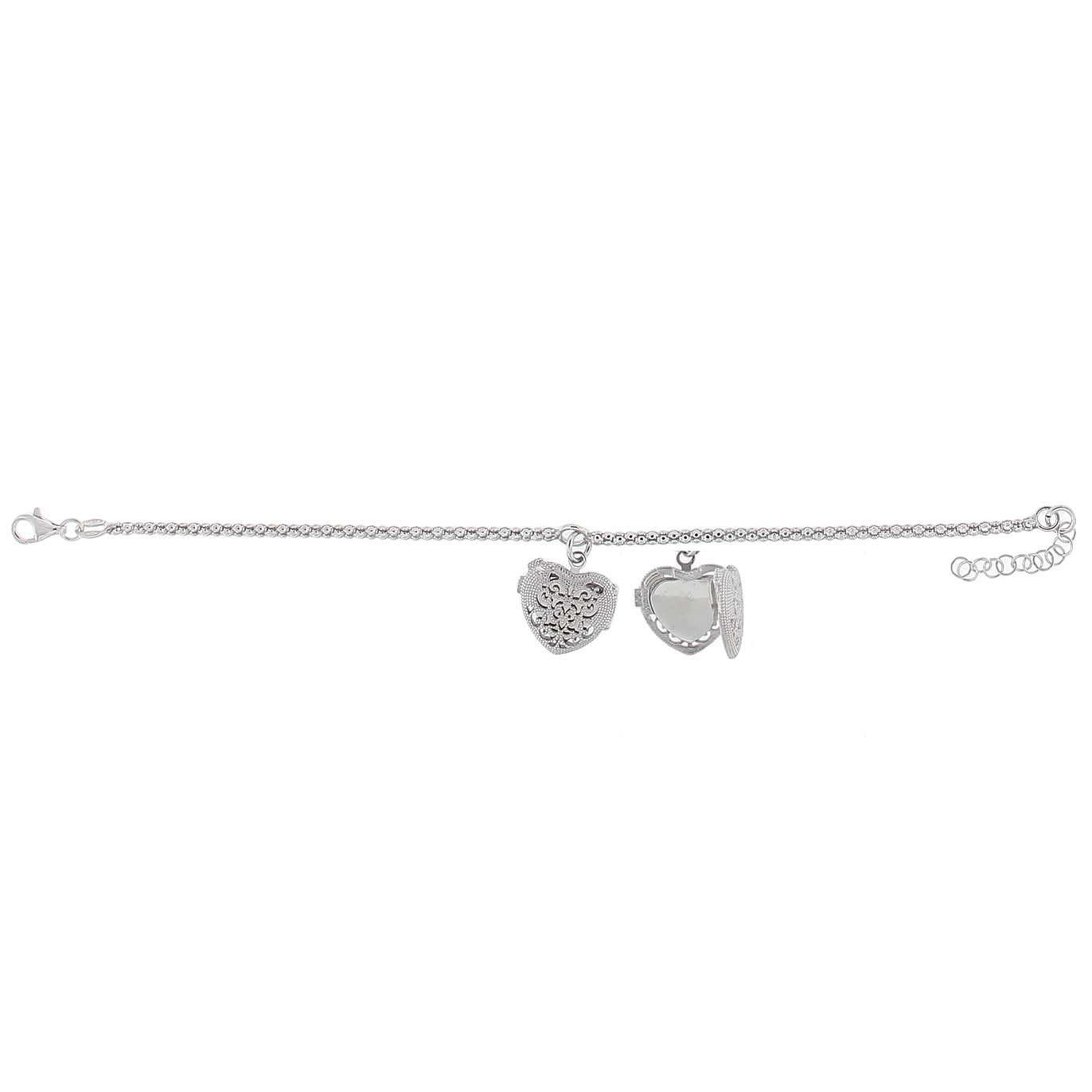 Pulsera corazon relicario filigranado pulsera fope