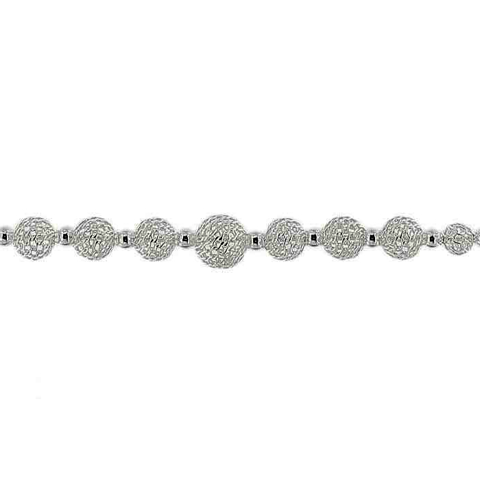 pulsera bolas tejidas mayor a menor calado