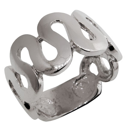 Anillo platabella onda grande 