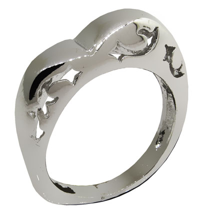 Anillo platabella arabesco con colita
