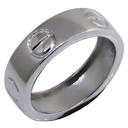 Anillo platabella cinta con tachas o tornillos