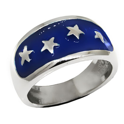 anillo esmaltado estrellas platabella 