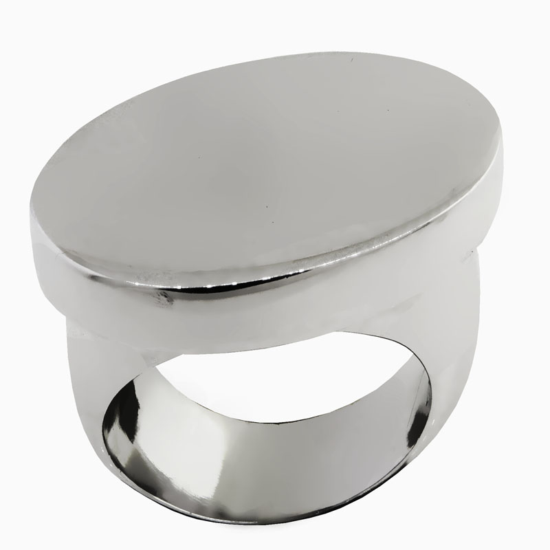 Anillo New York oval s/p chato 