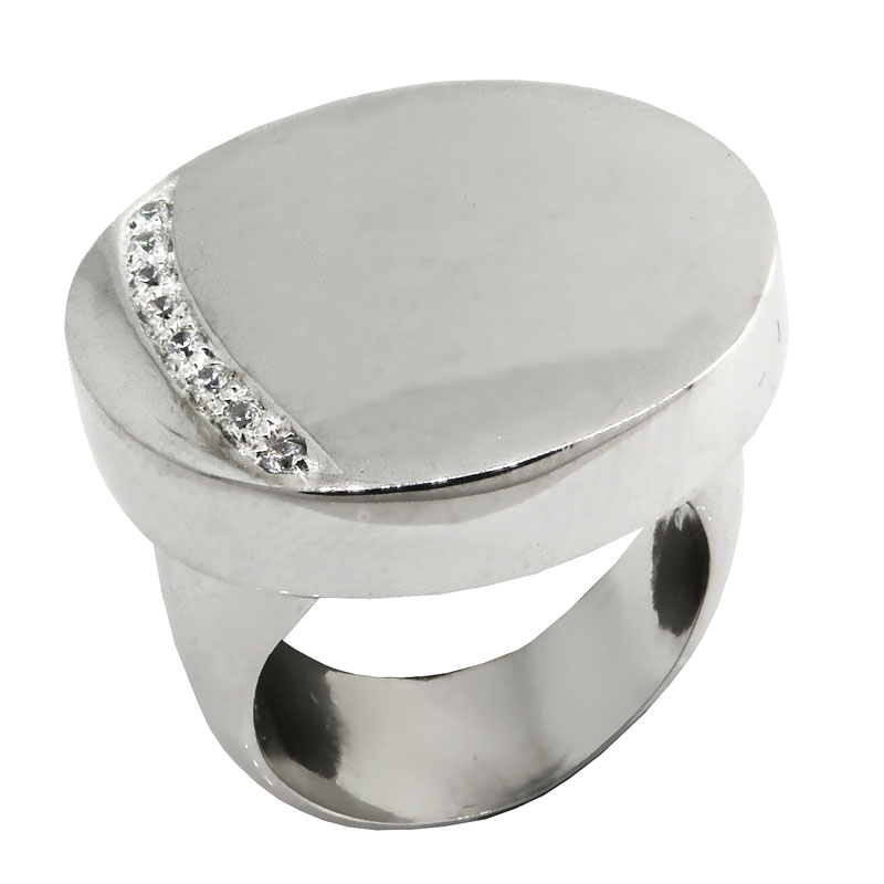 Anillo New York redondo con tira, pulido