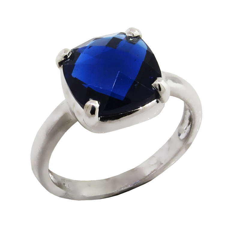 Anillo pomelatto chico platabella piedra azul