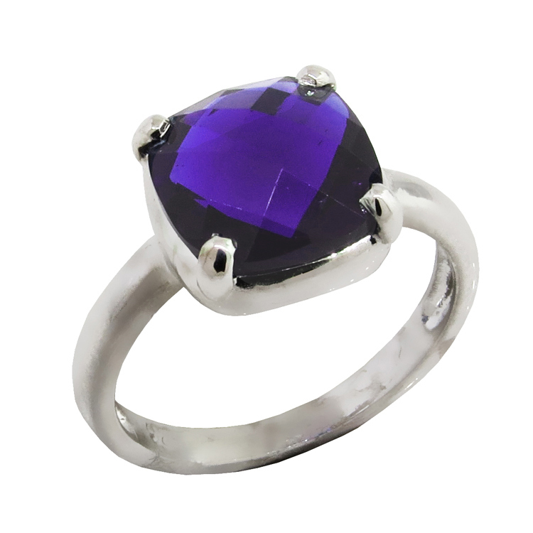 Anillo pomelatto platabella chico piedra amatista