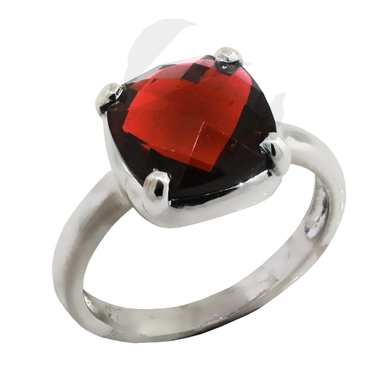 Anillo pomelatto platabella chico piedra color rubi