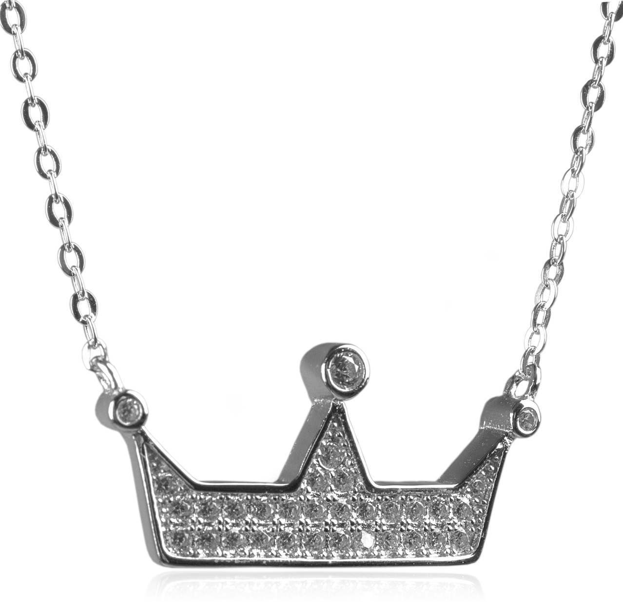 Conjunto corona de piedras blancas