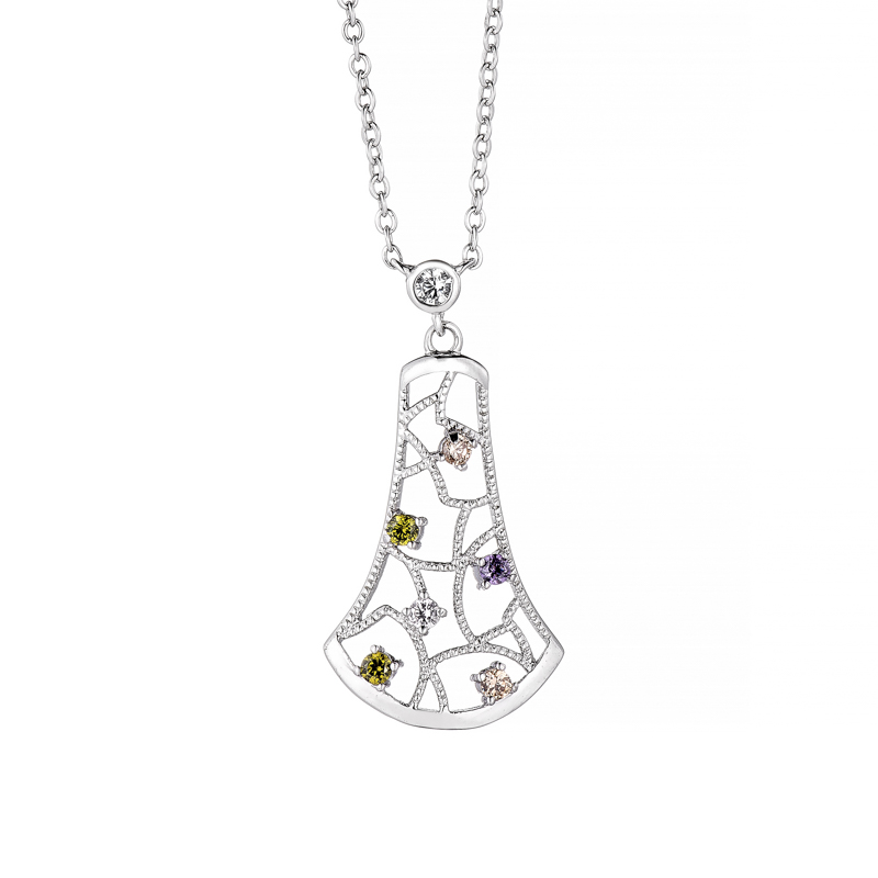 Conjunto, calado, piedras blancas, champagne, verdes y violeta