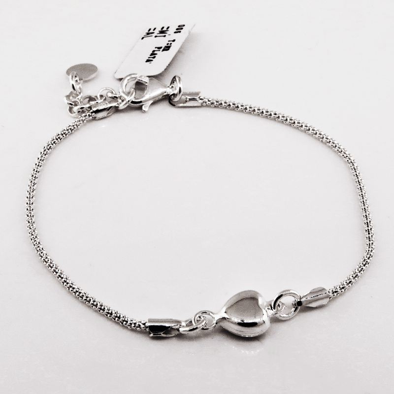 Pulsera fope con corazon en el centro