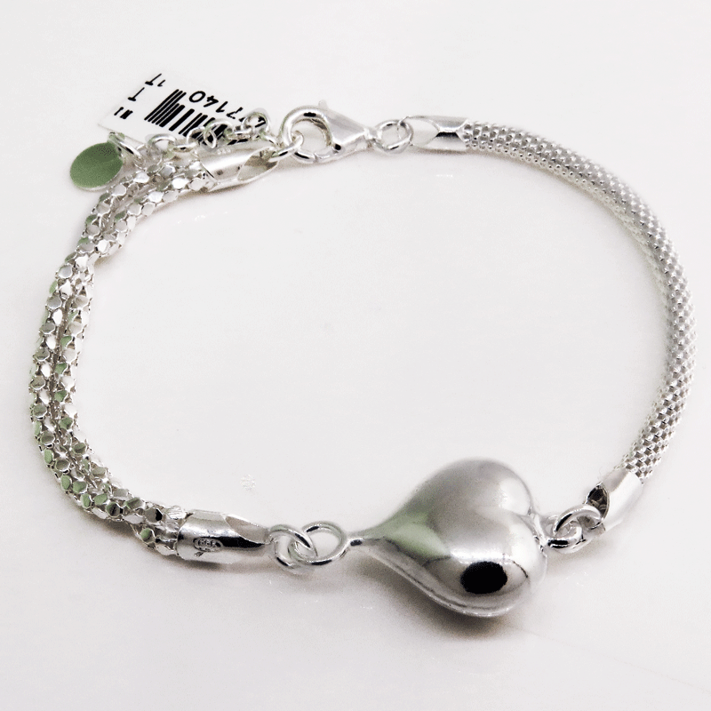 Pulsera corazon inflado, fope, doble