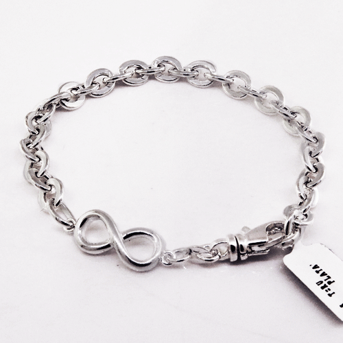 Pulsera infinito, eslabones ovalados