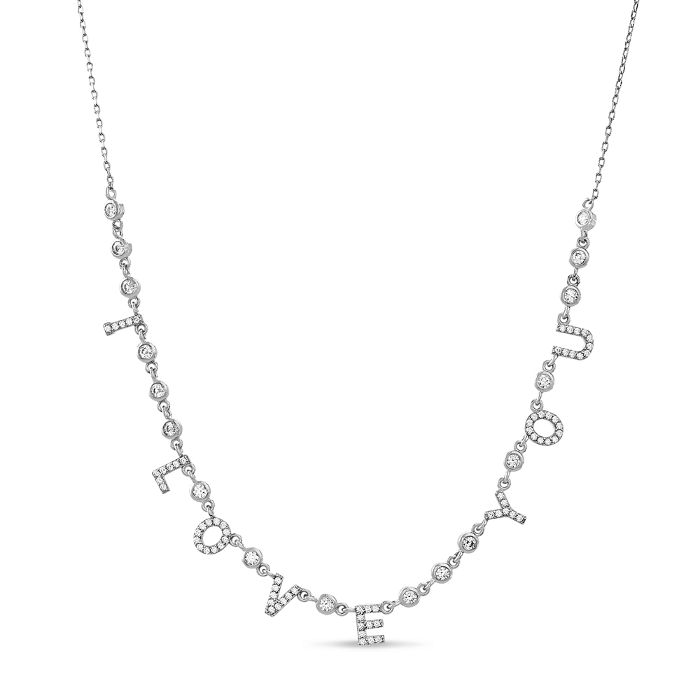 Conjunto I love you blanco de piedras