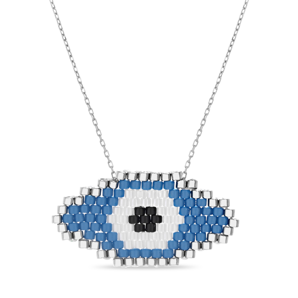Conjunto ojito sin piedra, color blanco, celeste, negro, con movimiento 