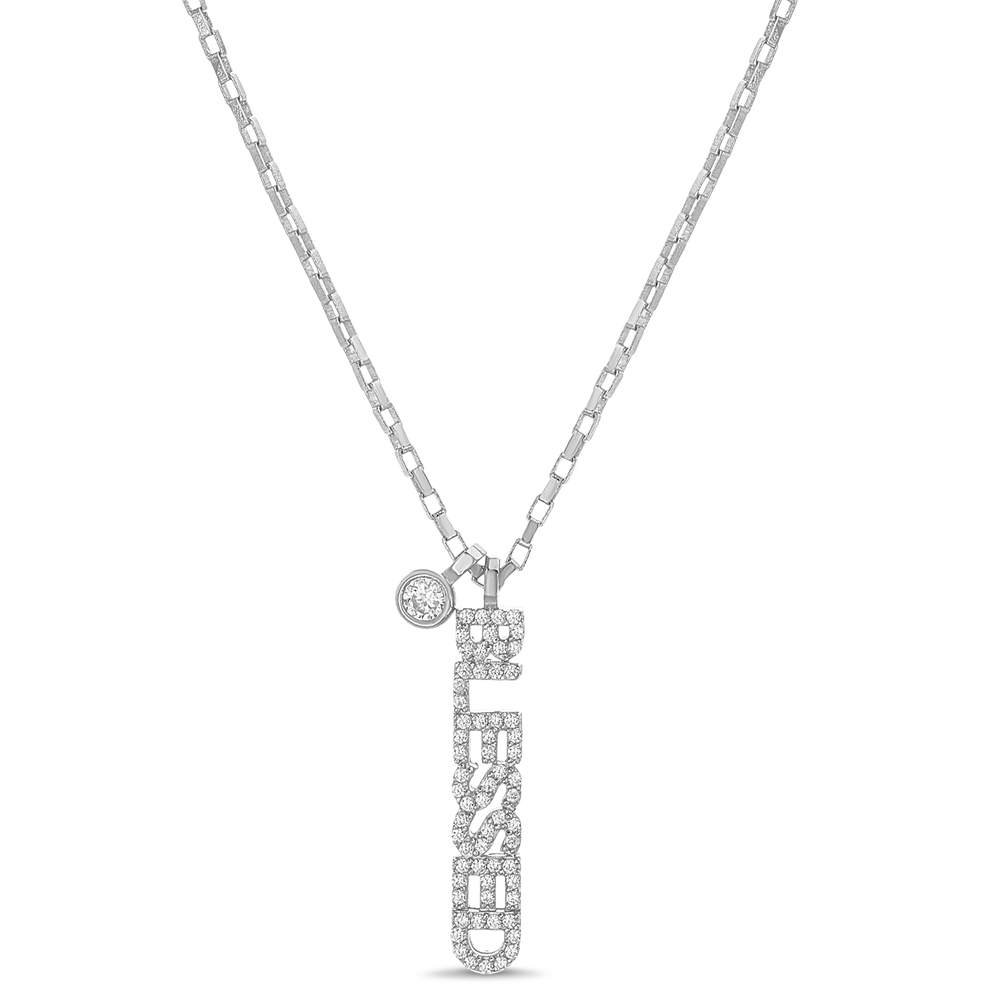 Conjunto Blessed piedras blancas