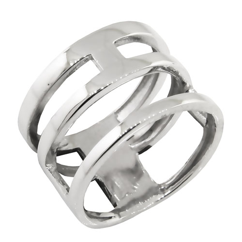 Anillo 3 tiras platabella