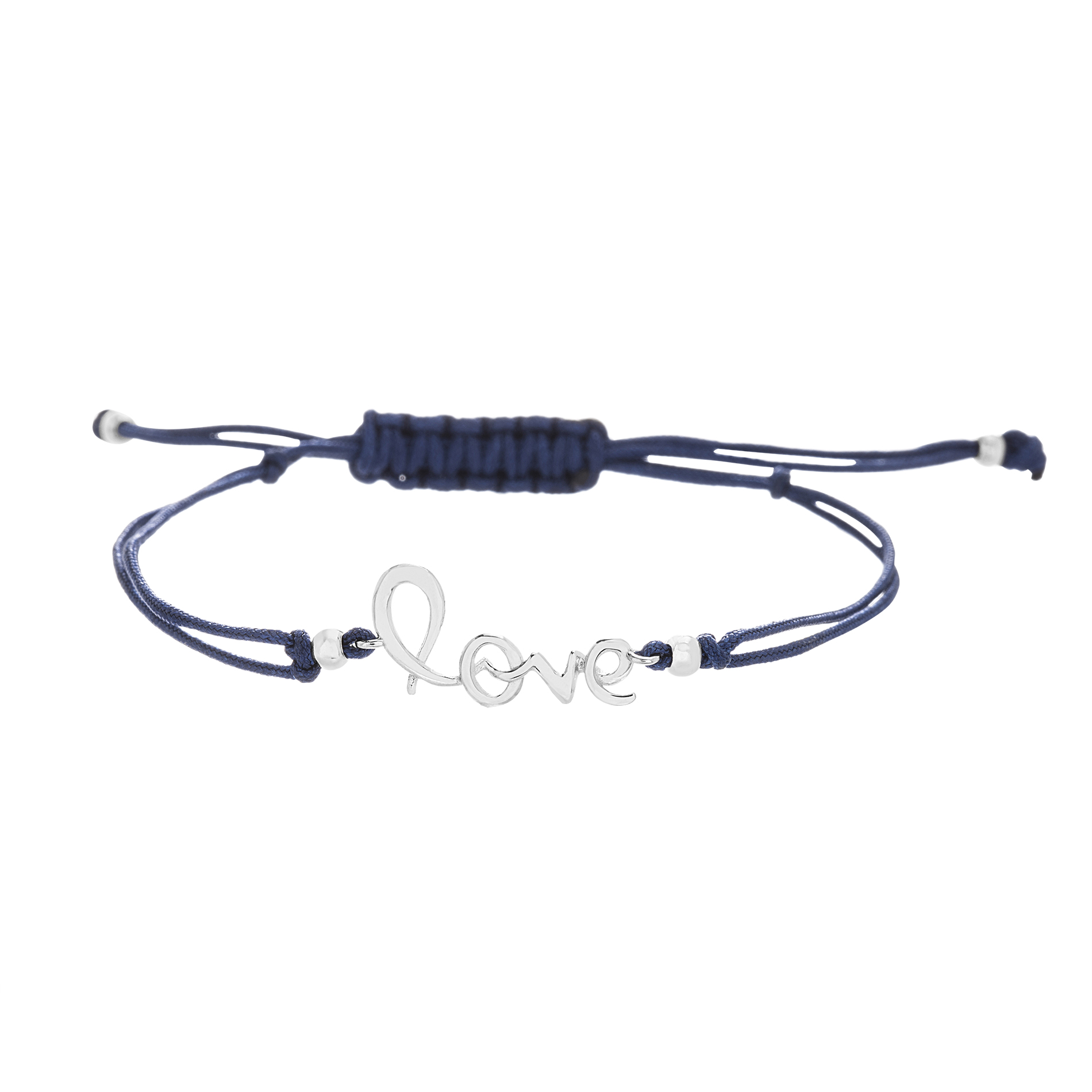 Pulsera love con tiento azul