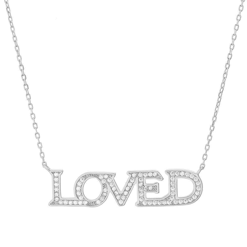 Conjunto " Loved " piedras blancas