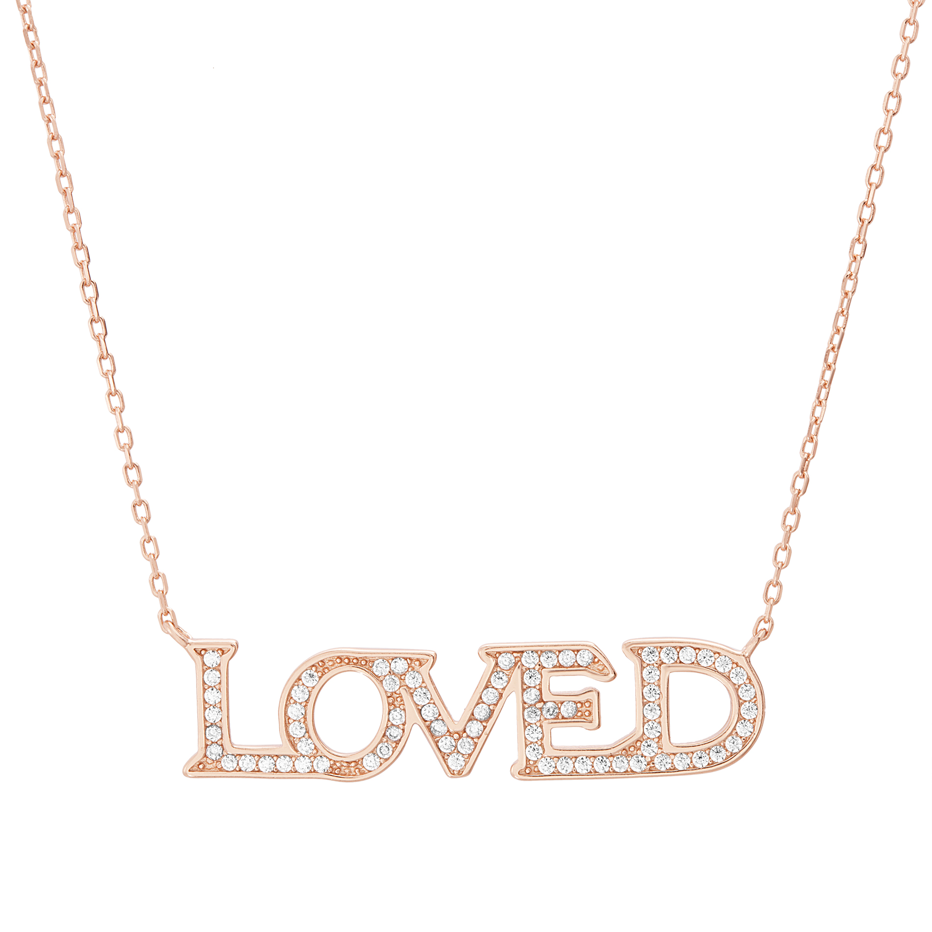 Conjunto " Loved " rosado con piedras