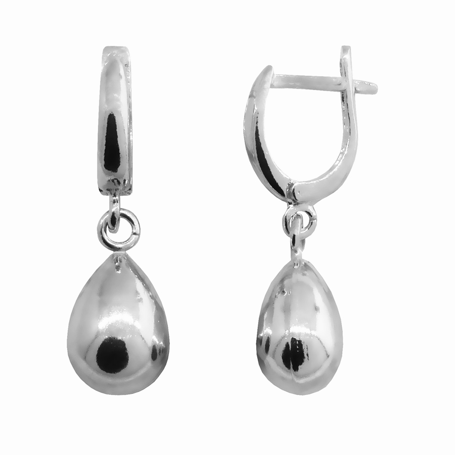 Par aros gota blancos