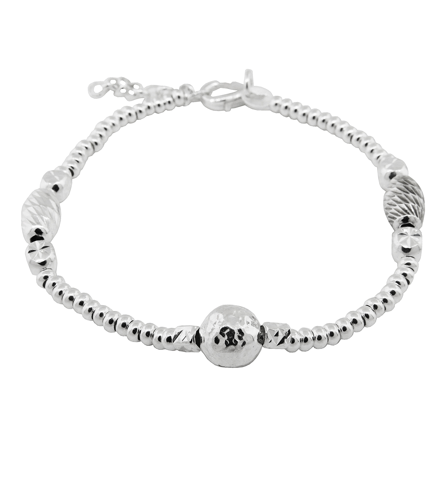 Pulsera bolitas y dijes facetados