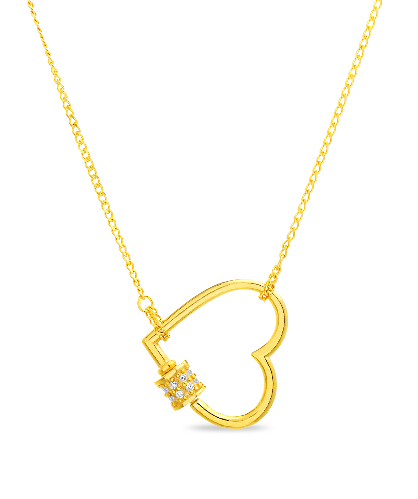 Conjunto corazon inclinado amarillo con detalle pavee