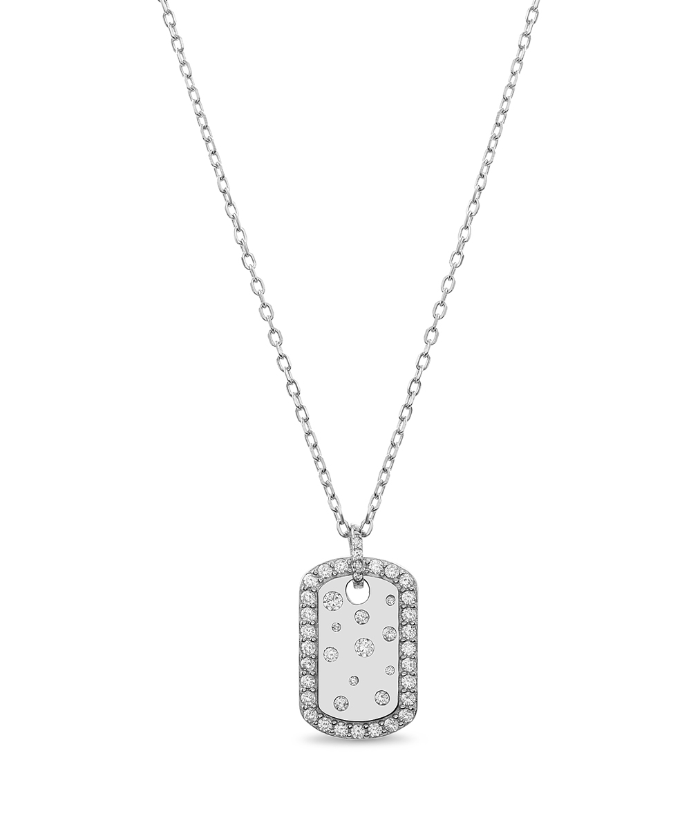 Conjunto medalla , piedras blancas