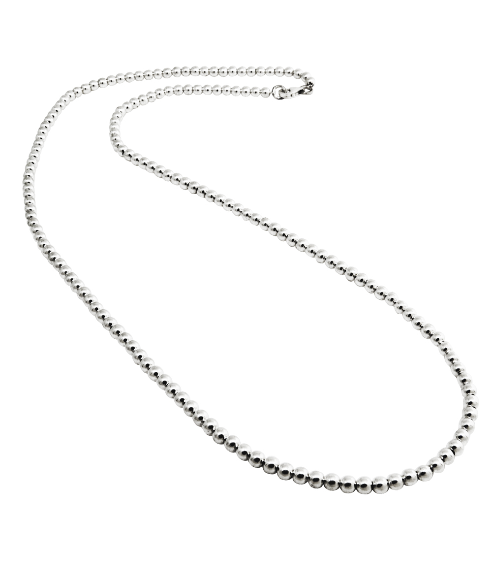 Gargantilla bolitas 3 mm con mosqueton. ( precio por 40 cm )