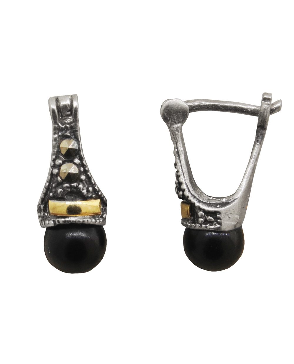 Par aros lady negro 6 mm
