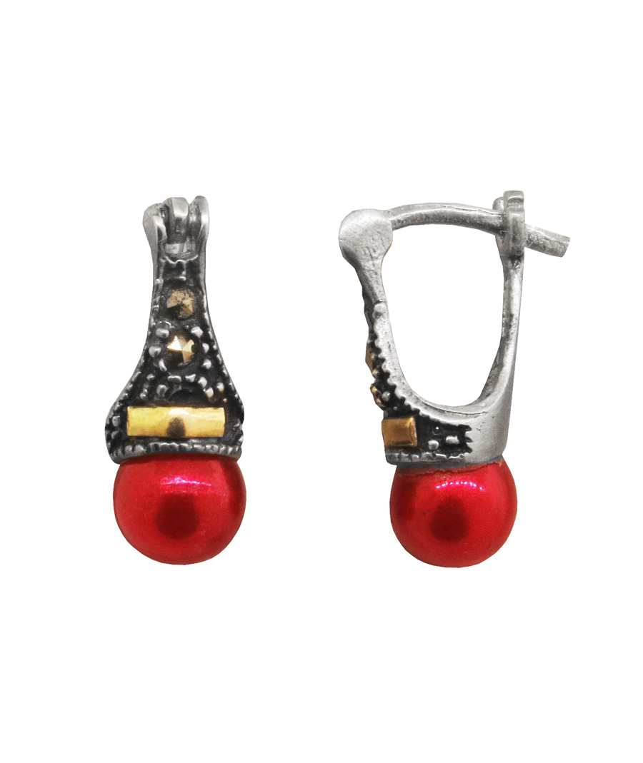Par aros lady rojos  6 mm