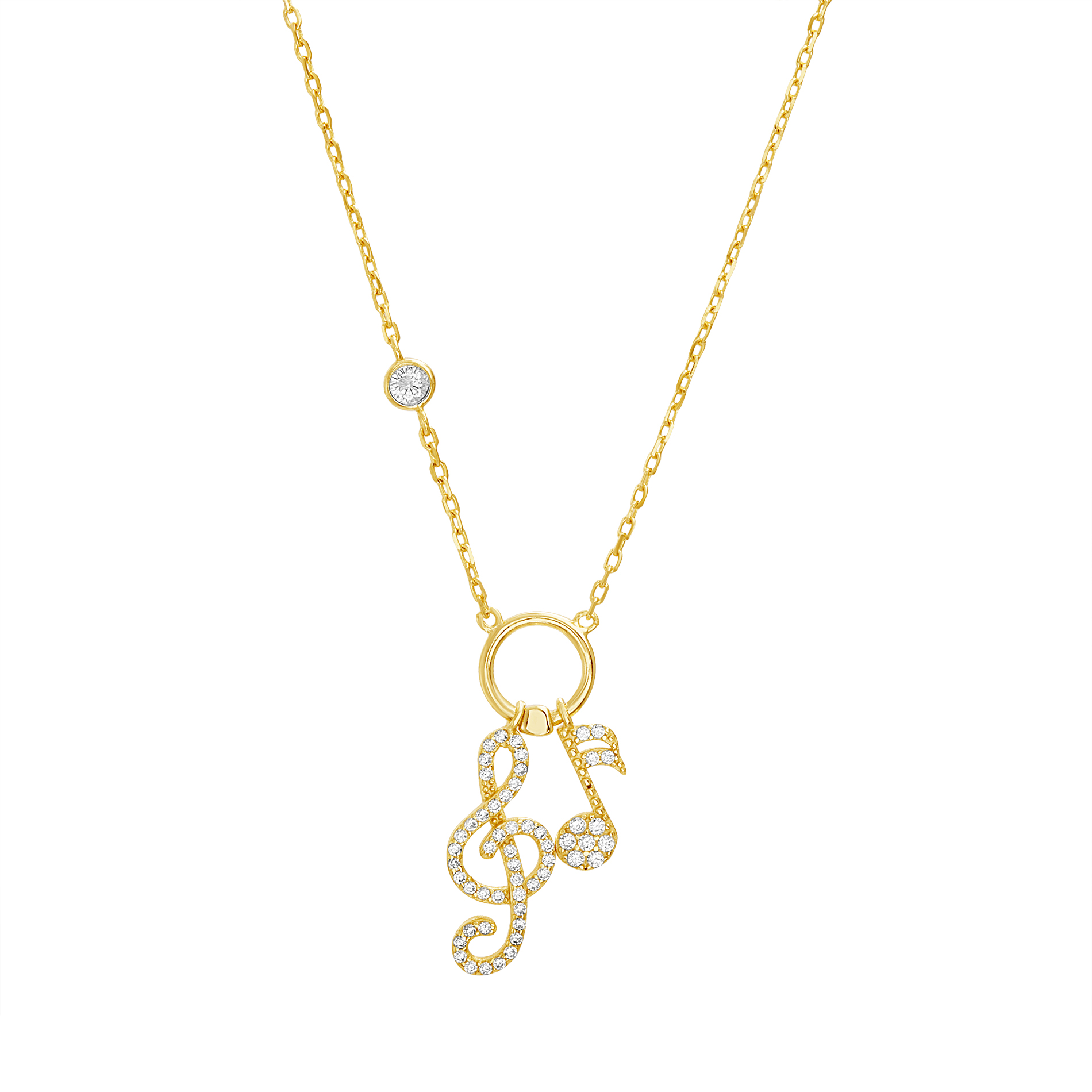 Conjunto notas musicales, con piedras, amarillo