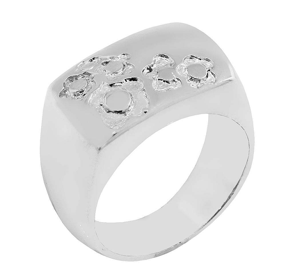 Anillo piti con flores platabella