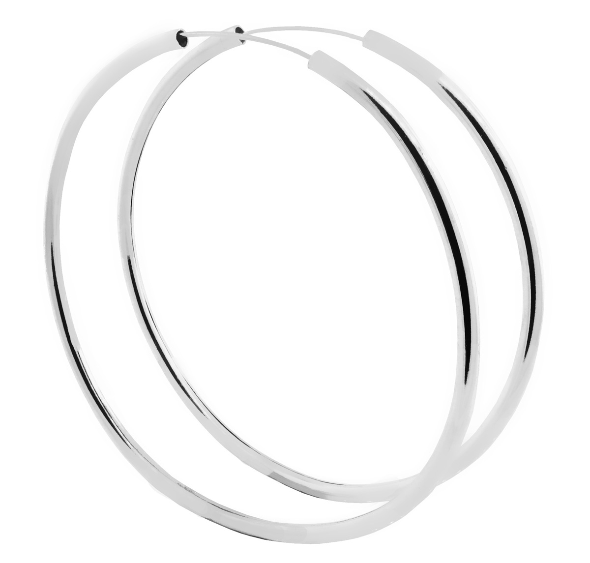 Par aros cubanos N 8. Diámetro: 6 cm. Caño de: 2,6 mm