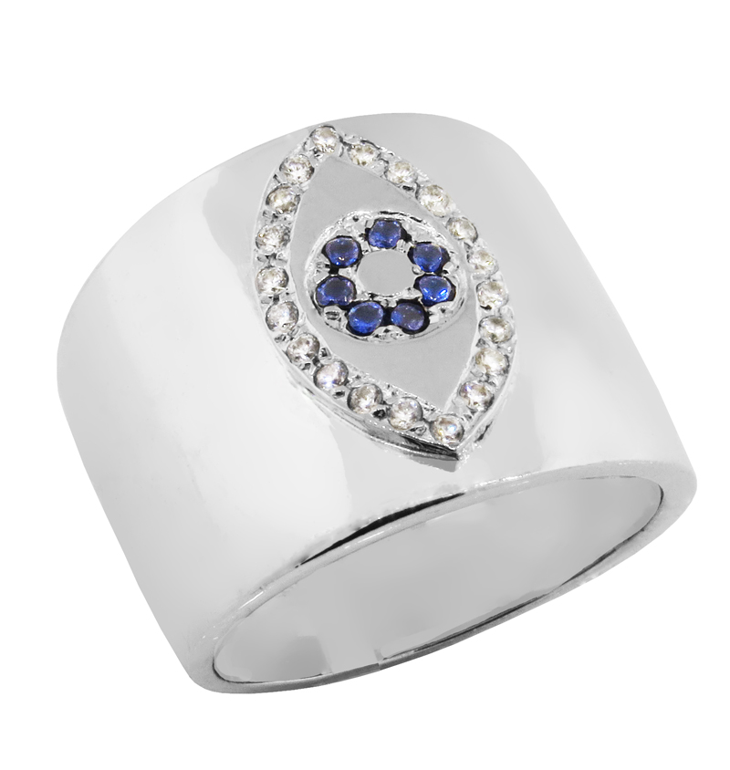 Anillo Peter ojo pavee platabella