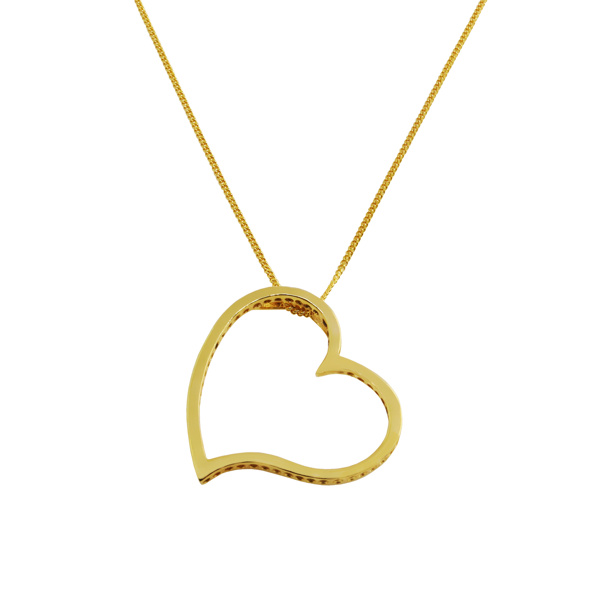 Conjunto corazon Araceli sin piedra, amarillo. Diámetro 2,7 aprox