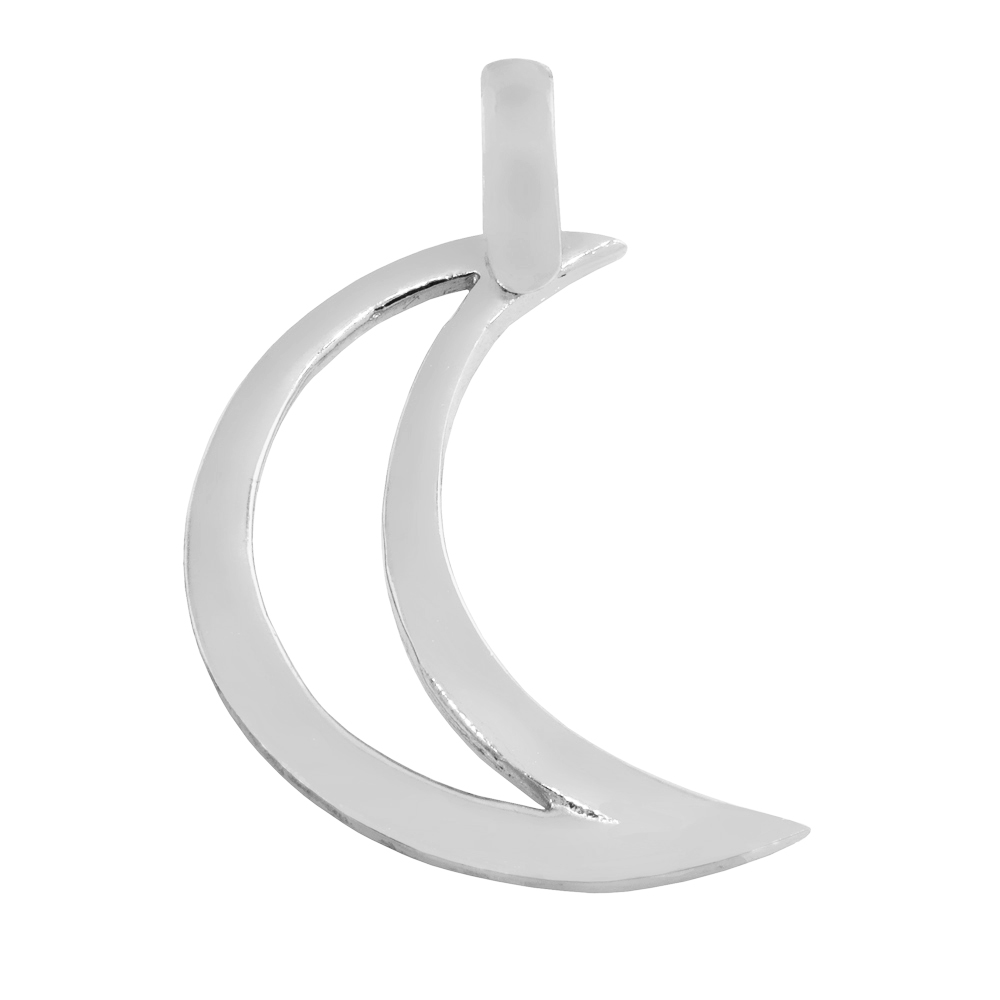 Colgante luna blanca. 4,4 cm total