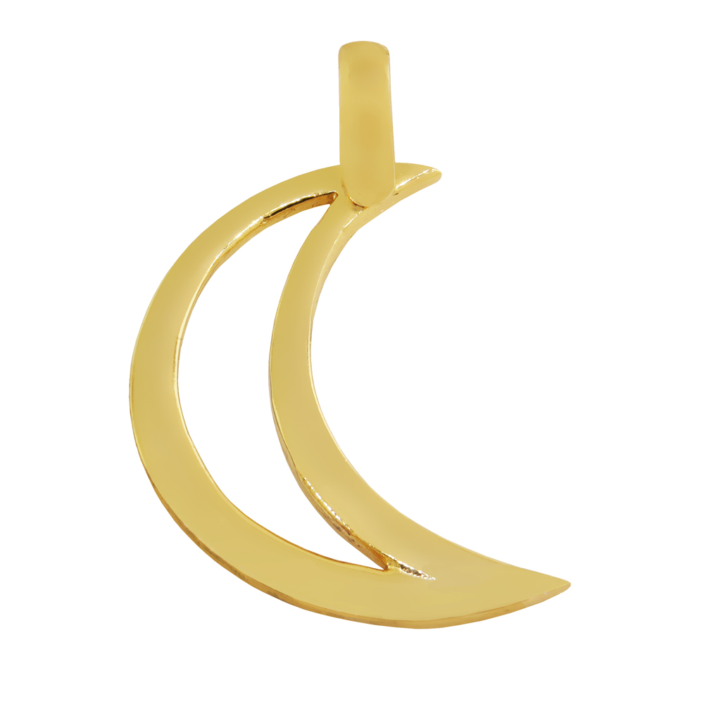 Colgante luna amarilla. 4,4 cm total