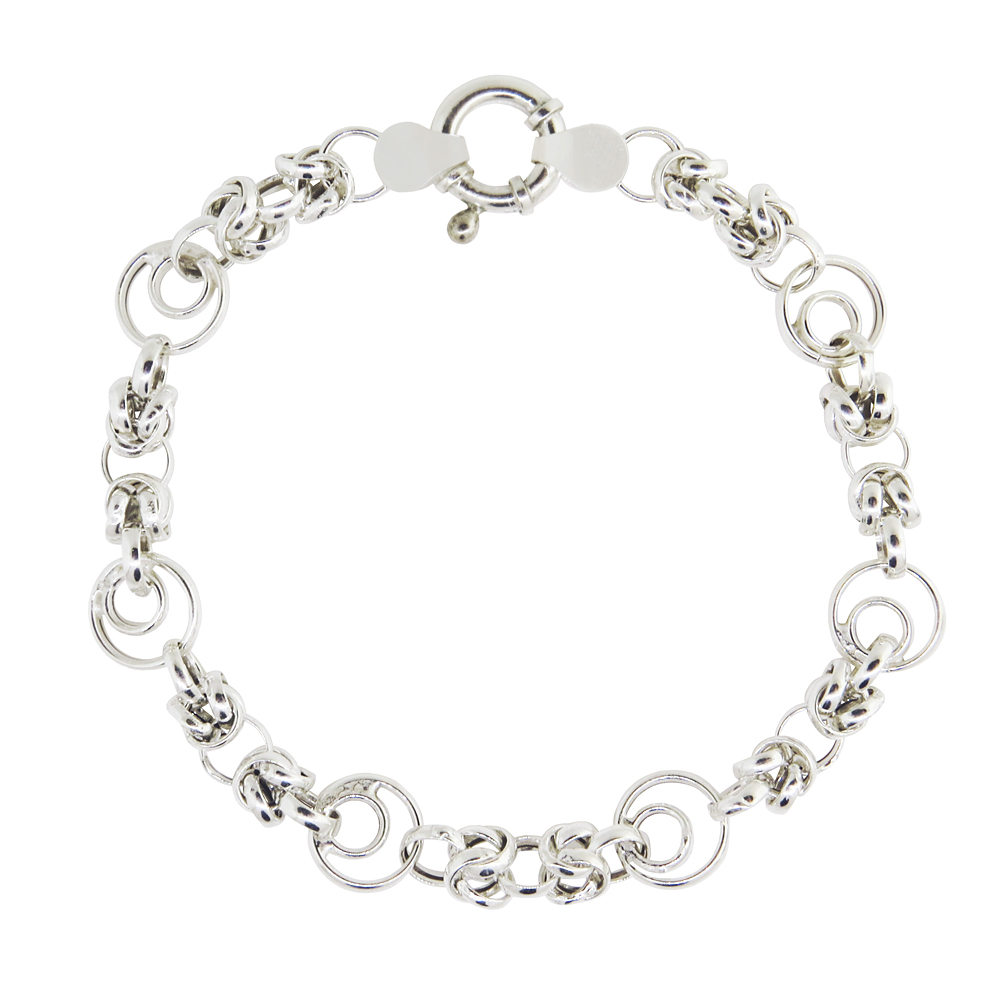 Pulsera punto peruano con circulo doble
