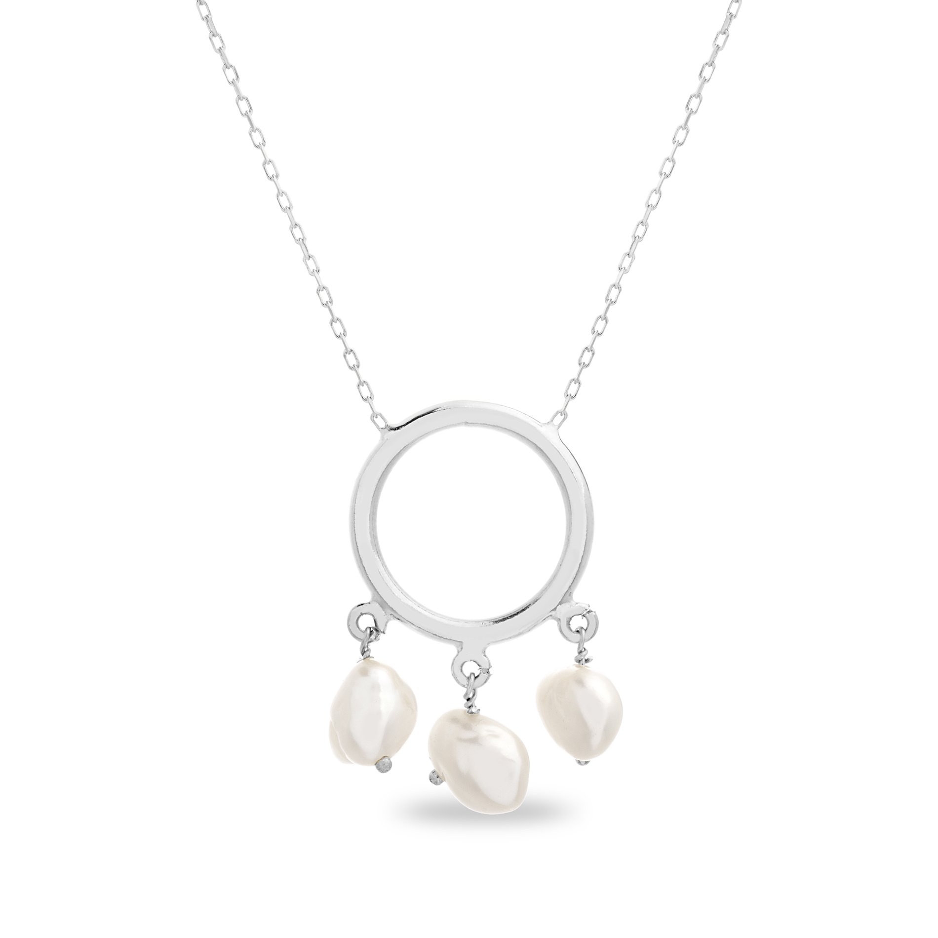 Conjunto arandela con perlas colgantes