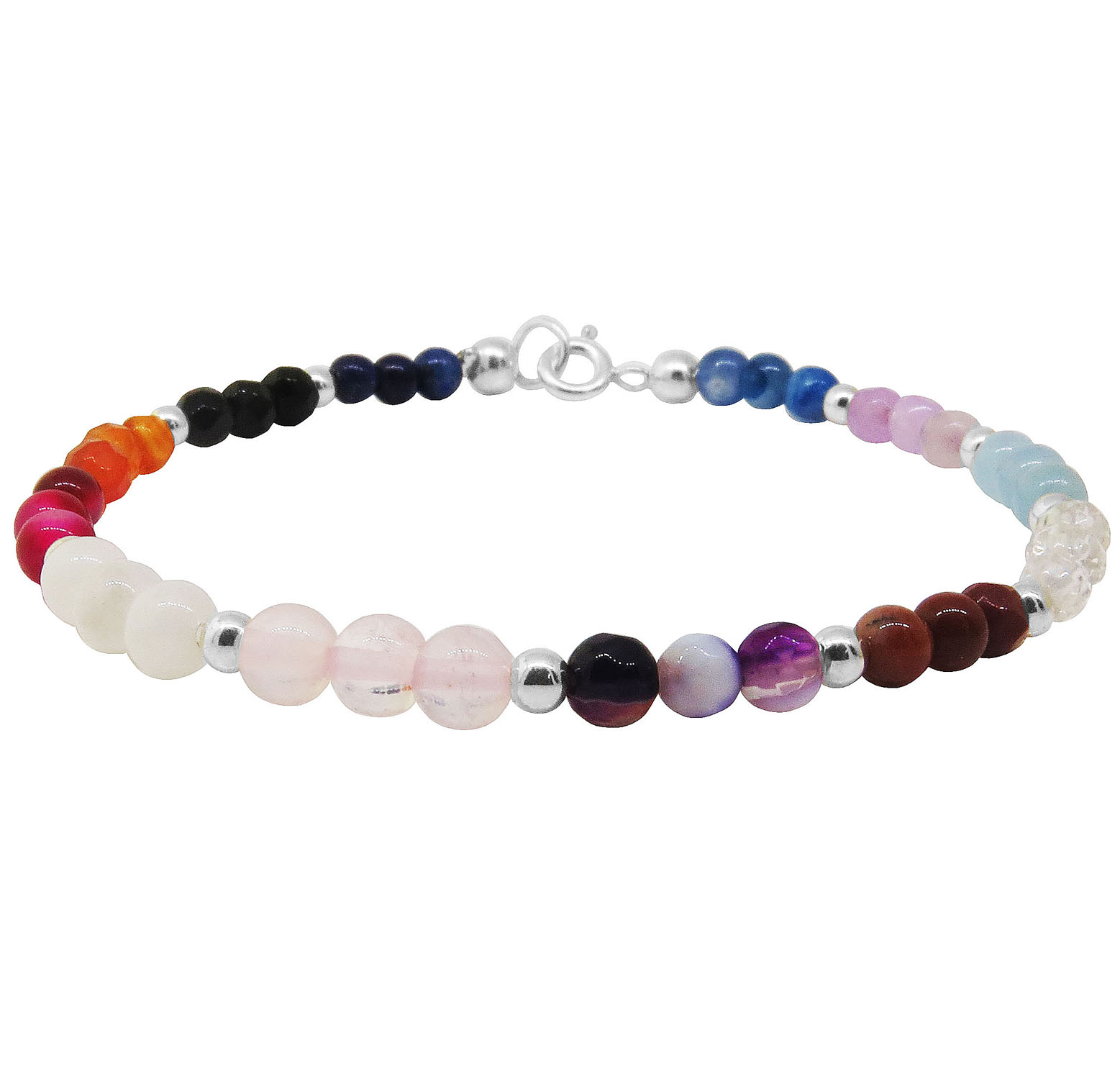 Pulsera de piedras naturales, multicolor ( Variable )