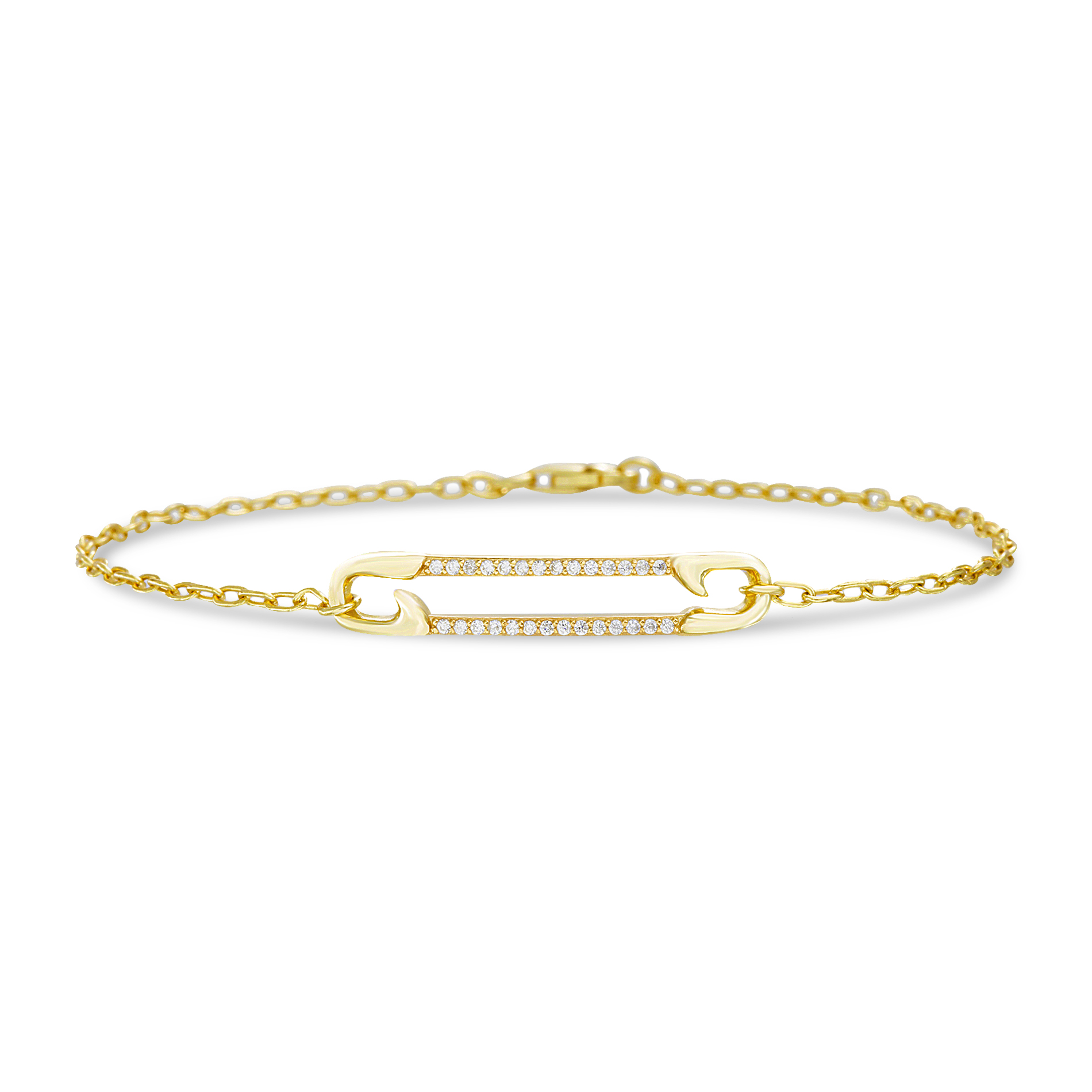 Pulsera alfiler amarilla