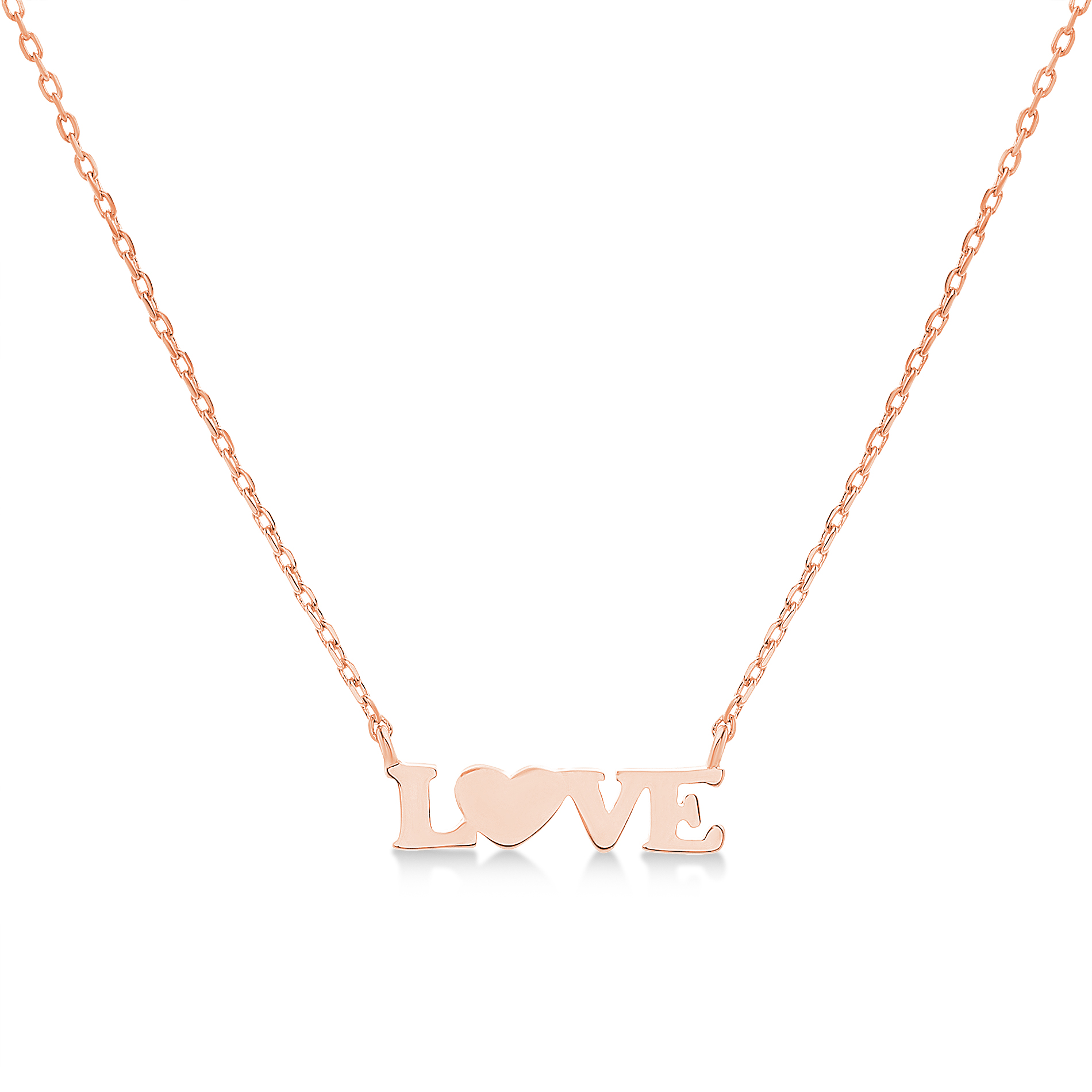 Conjunto love sin piedra rosado 