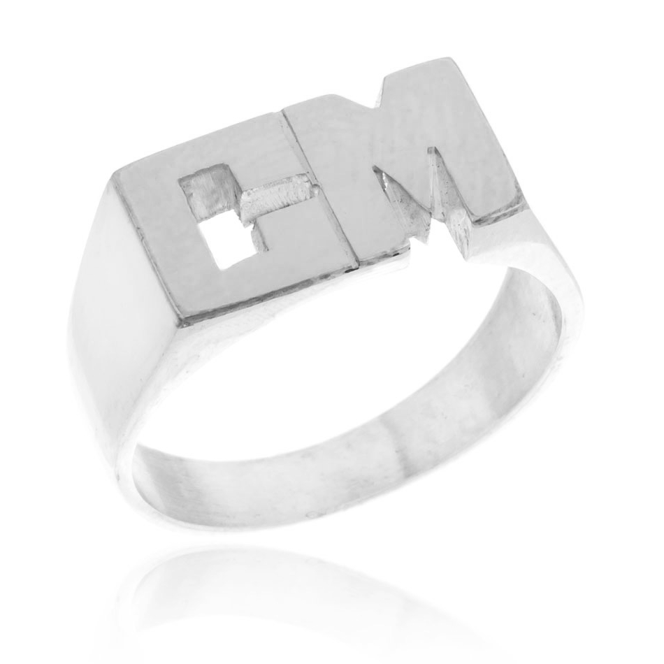 Anillo sello rectangulo mediano 0,8 x 1,4 cm
