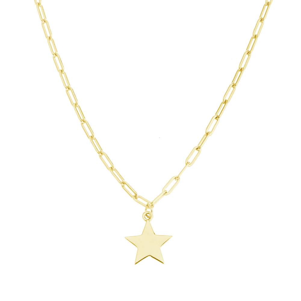 Conjunto estrella sin piedras amarillo