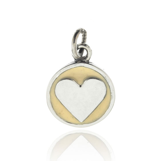 Dije medalla corazon amarillo