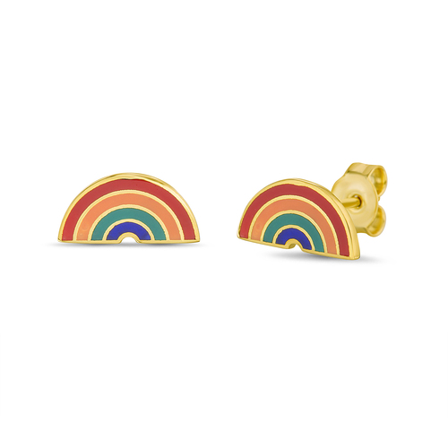Par aros arcoiris, amarillos