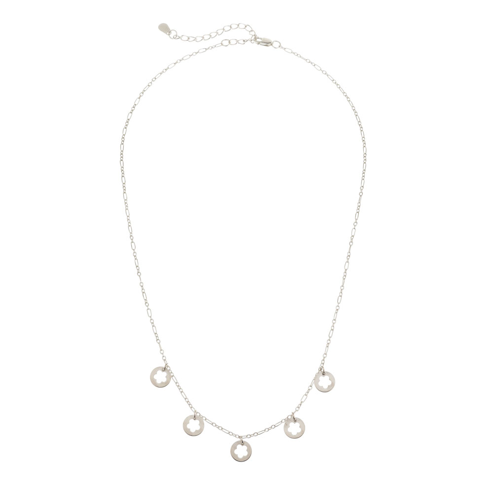 Conjunto 5 dijes circulos con flor 